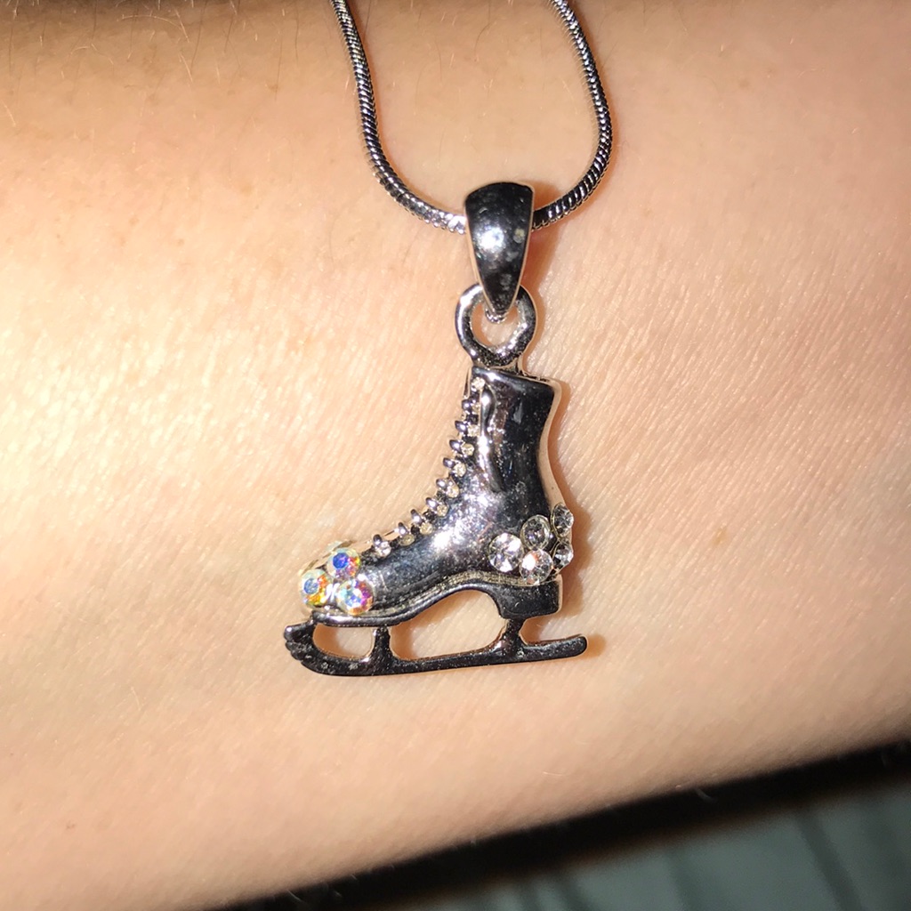 Cute Ice Skating Necklace Brand New